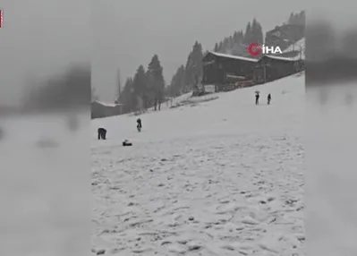 Ayder Yaylası beyaza büründü