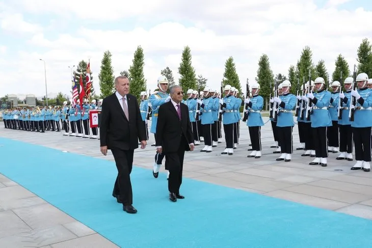 Ankara’ya önemli ziyaret! Başkan Erdoğan, Malezya Başbakanı’nı karşıladı