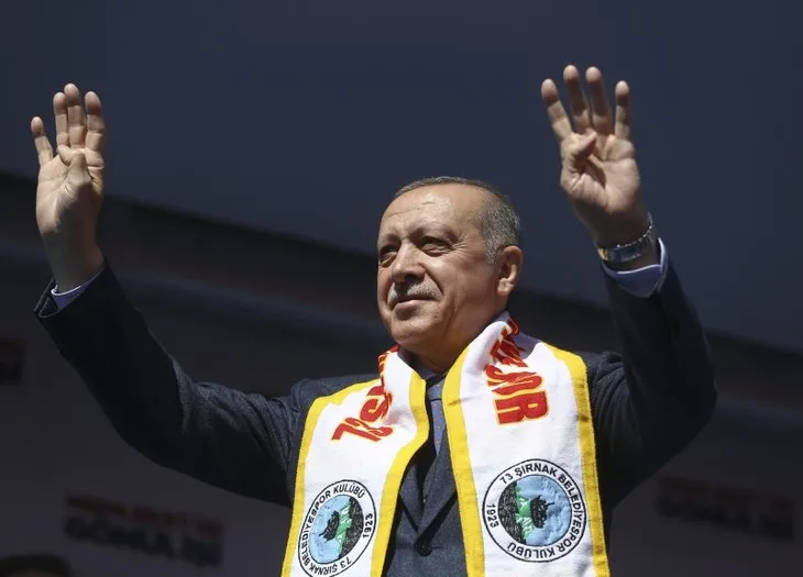 Başkan Erdoğan'a Şırnak'ta sevgi seli