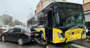 Yine İETT otobüsü yine kaza