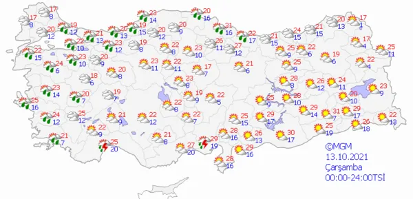 1633792769336.png Meteoroloji peş peşe uyardı! Şiddetini artırarak devam edecek! Soğuk hava ve yağış... - 9