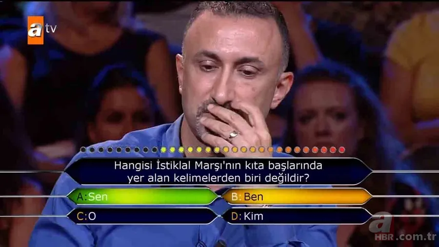 Milyoner tarihine geçen cevap! Kim Milyoner Olmak İster 833.yeni bölüm soru ve cevapları! 16