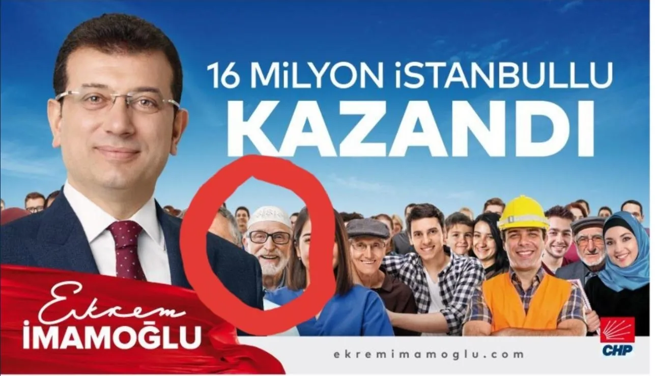 Ekrem İmamoğlu'nun posterinde çalıntı çıkan 'Hacı' yalanının ardından skandal açıklama