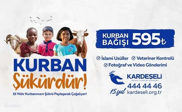 Kardeş Eli Derneği 2021 kurban bağışı fiyatlarını 595 TL olarak açıkladı - 1