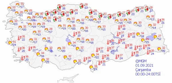 1630162511979.png Meteoroloji'den İstanbul dahil çok sayıda ile son dakika sağanak yağış uyarısı! İstanbul Ankara İzmir'de bu hafta hava durumu nasıl olacak? - 8