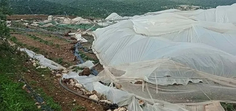 Mersin'de etkili olan hortum seralara hasar verdi