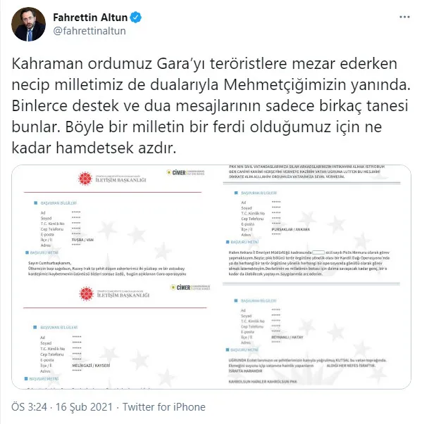 Son dakika: İletişim Başkanı Fahrettin Altun'dan yürekleri ısıtan paylaşım - 1