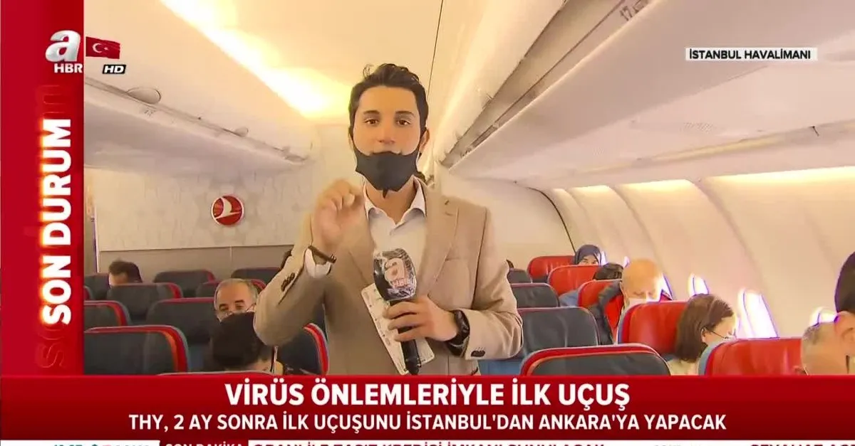 Son Dakika Thy Den Yeni Normal In Ilk Ucusu A Haber O Ucakta Iste Alinan Onlemler Video Ahaber Video Izle