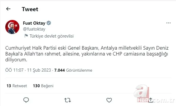 Türk siyasetinin acı kaybı! Deniz Baykal 85 yaşında hayatını kaybetti 7