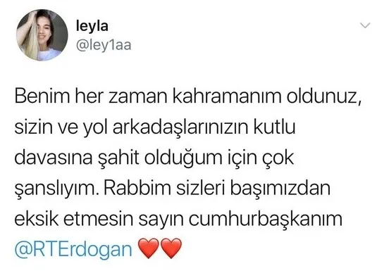 Leyla Gülüşken Başkan Erdoğan'a teşekkür etti: Davanıza şahit olduğum için şanslıyım - 1