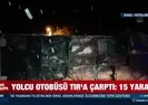Yolcu otobüsü TIRa çarptı