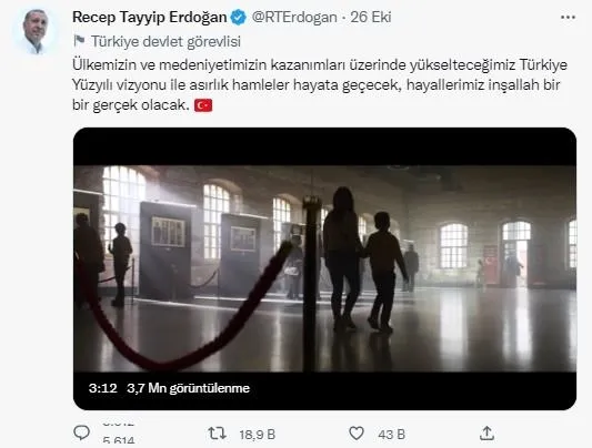 Başkan Recep Tayyip Erdoğan Türkiye Yüzyılı vizyonunu bugün açıklıyor