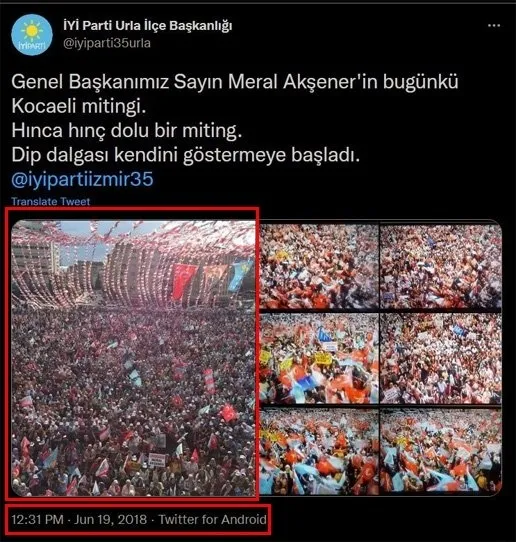 İYİ Partili Aytun Çıray 3 yıl önceki Kocaeli mitingini ’’Denizli mitingi’’ diye servis etti