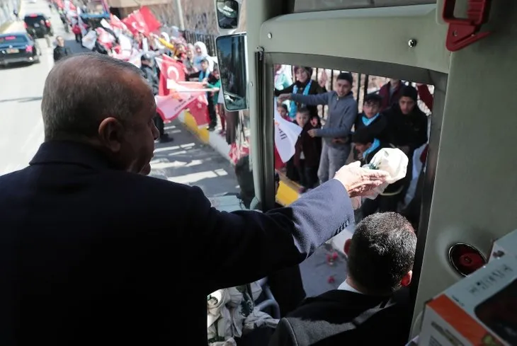 Başkan Erdoğan'a Şırnak'ta sevgi seli