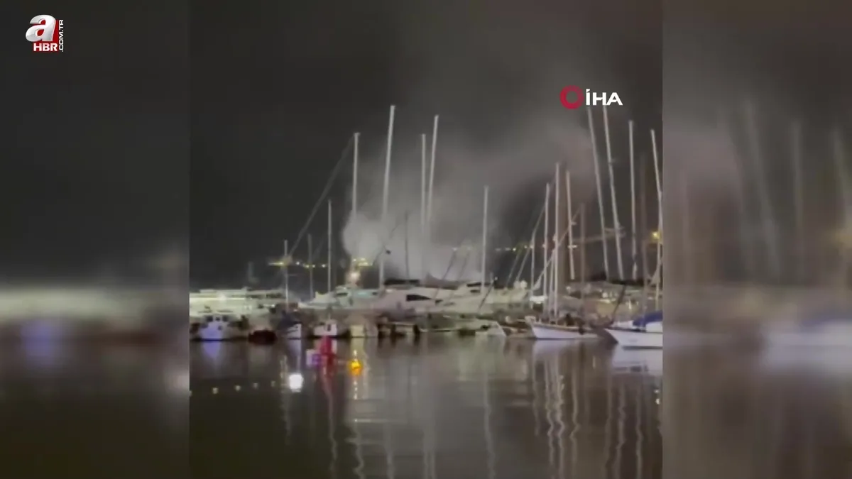 Bodrum Marina'da hortum paniği!