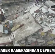 Drone kamerasından deprem bölgesi