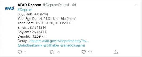 İzmir’de korkutan deprem