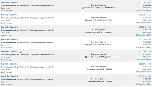 İŞKUR yılın son alımlarını paylaşıyor! İlkokul mezunu 5.234 personel alımı başladı! İşte temizlik görevlisi şartları