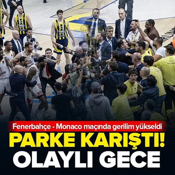 Fenerbahçe Beko - Monaco maçı sonrası parke karıştı! Taraftarlarla basketbolcular birbirine girdi
