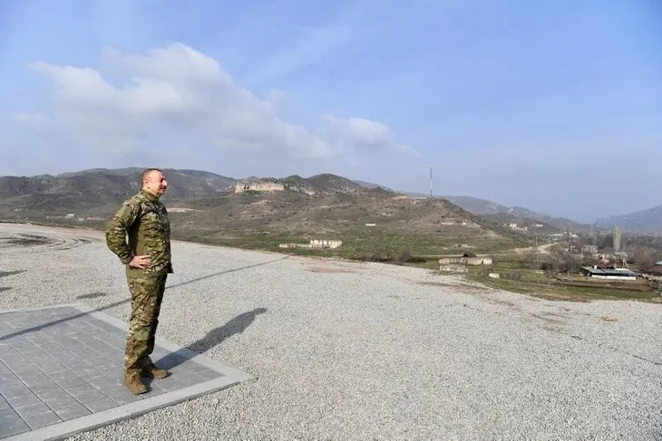 Son dakika: Azerbaycan Cumhurbaşkanı Aliyev işgalden kurtarılan bölgeleri ziyaret etti! Dikkat çeken kareler