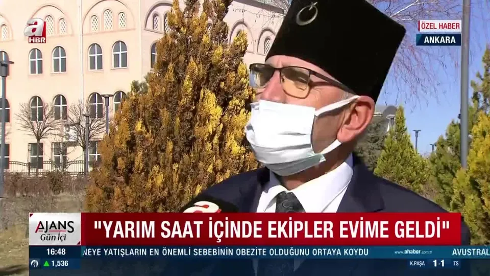 Babası şehit kendisi gazi Mehmet Erdoğmuş Kovid-19 ile savaşında galip geldi