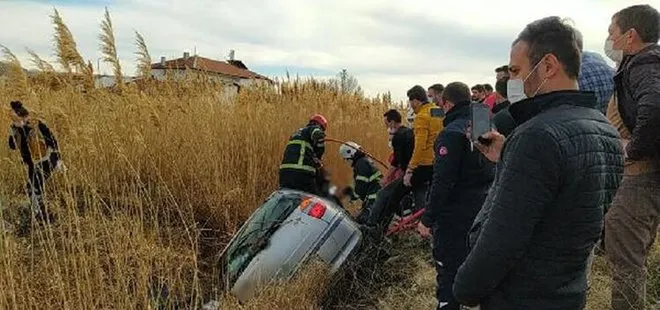 Aksaray’da otomobil sulama kanalına düştü sürücü öldü