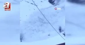 Uludere’de çığın düşme anı kamerada