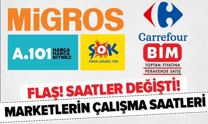 Marketler saat kaçta açılıyor, kaçta kapanıyor? 2020 A101, BİM, ŞOK, Migros, Carrefour açılış kapanış saati