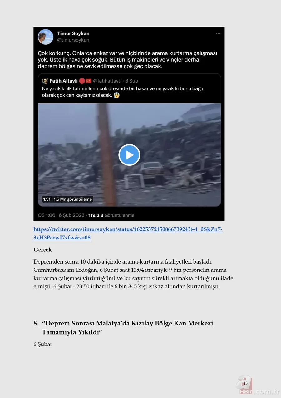 Asrın felaketinde halkın acısına acı kattılar! İşte muhalefet ile kalemşorlarının yalanları ve gerçekler 13