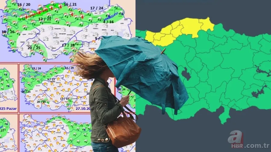 Yeni yağışlı sistem geliyor, tarih verildi! 10 ilde sarı kod alarmı: MGM’den kuvvetli sağanak ve dolu uyarısı! 1