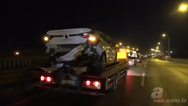 SONDAKİKA | Zincirleme trafik kazası! 14 araç birbirine girdi