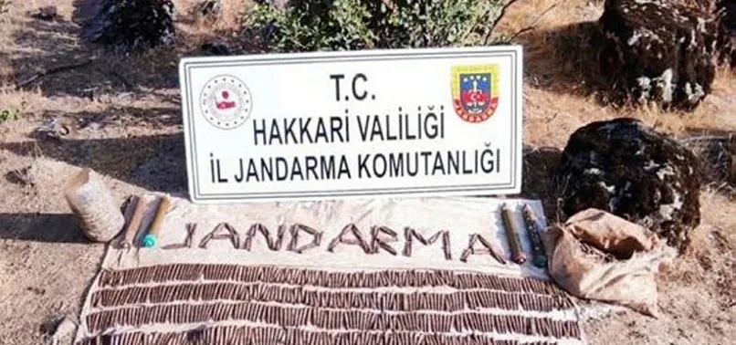 Hakkari'de PKK'ya ait mühimmat ele geçirildi