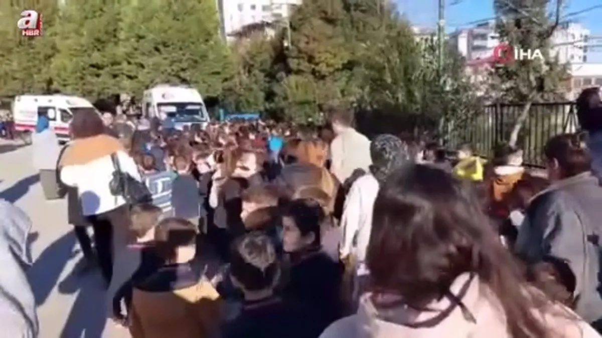 Samsun'da okulda yangın paniği