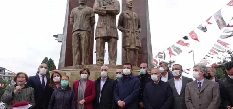 Yine CHP yine heykel! Salgınla mücadele kapsamında heykel yaptılar
