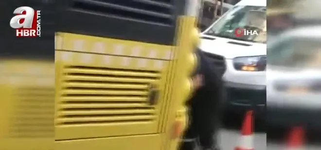 İstanbul’un arızası İETT! Yol ortasında arıza yapan otobüs uzun araç kuyruğu oluşturdu