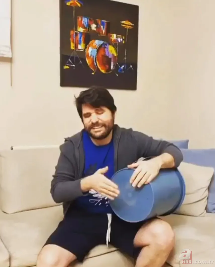 Ceyhun Fersoy ve Begüm Öner ev aletlerini enstrüman yaptı! Paylaşımlarına beğeni yağdı 6