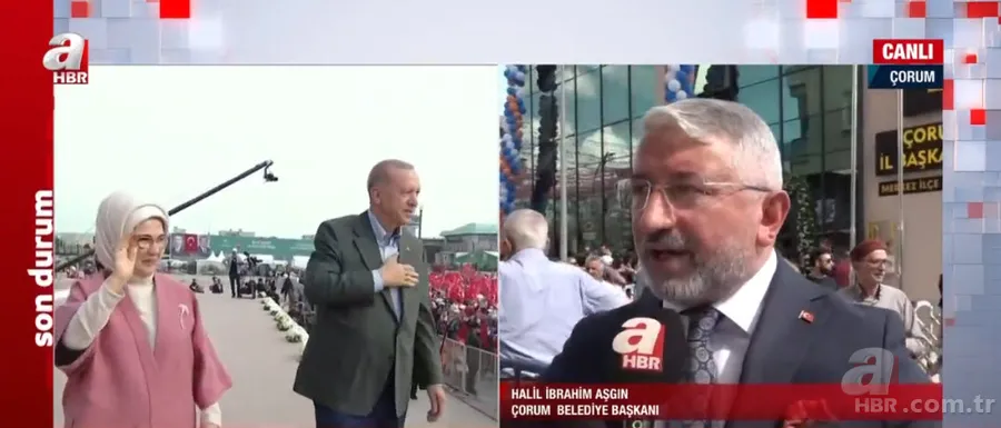 Başkan Erdoğan'dan Çorum'da toplu açılış töreni! Dikkat çeken pankart: 6’lı masa menüsü 15