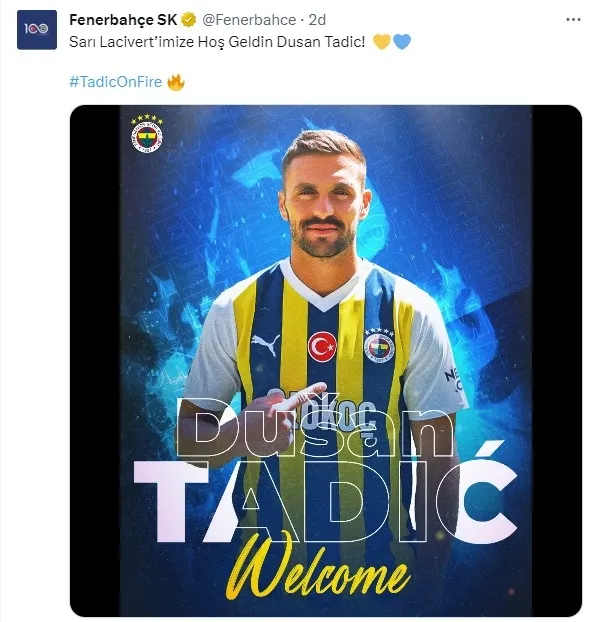 Fenerbahçe yeni transferi Dusan Tadic’in maliyetini açıkladı!