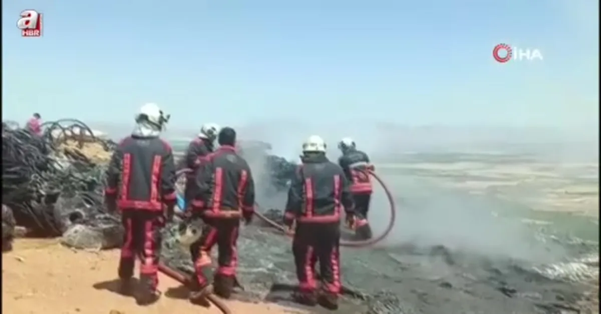 Malatya’da şantiyede korkutan yangın