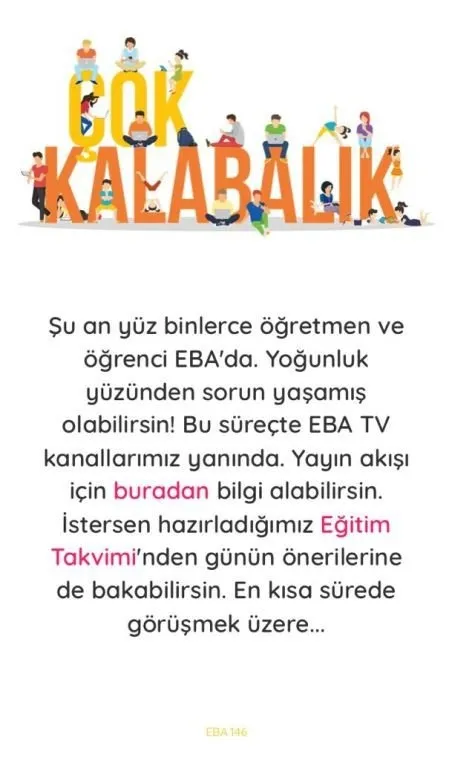 Son dakika EBA açıklaması! EBA çöktü mü? EBA neden açılmıyor? Çok Kalabalık Hatası ve çözümü...