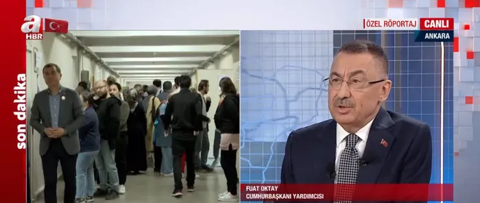 Cumhurbaşkanı Yardımcısı Fuat Oktay’dan A Haber canlı yayınında önemli açıklamalar: Mutlaka sandığa gitmeliyiz
