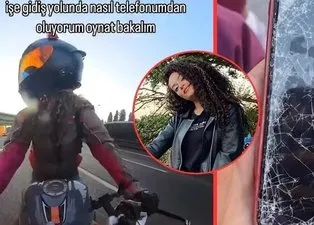 Motosikletçi Elif Özçakıcı’dan trafikte akıllara ziyan hareket