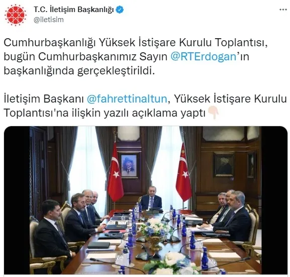 Başkan Recep Tayyip Erdoğan liderliğinde kritik YİK toplantısı! Yazılı açıklama geldi