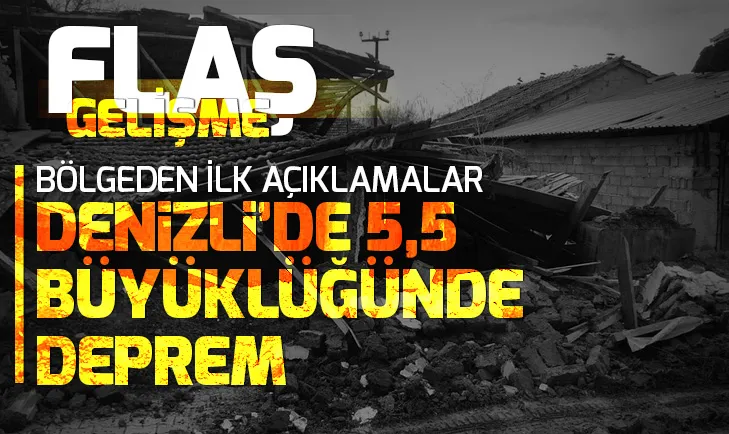 Son dakika: Denizlide 5,5 büyüklüğünde deprem