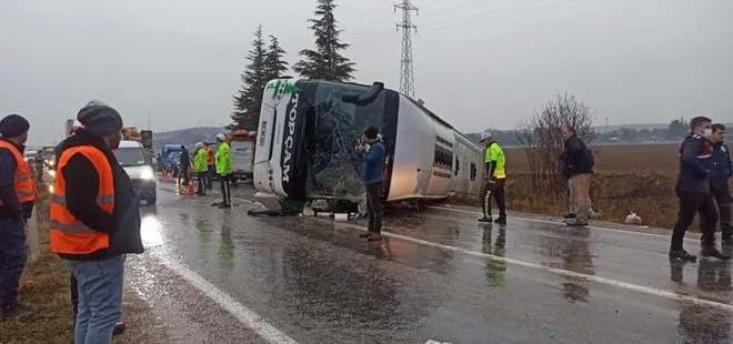Son dakika: Amasya’da feci kaza! Yolcu otobüsü devrildi: 24 yaralı