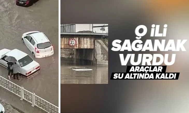 Niğde’yi sağanak vurdu: Araçlar su altında kaldı
