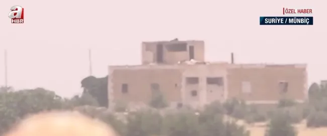 A Haber Münbiç’te terör mevzilerini görüntüledi! Teröristler A Haber ekibine ateş açtı