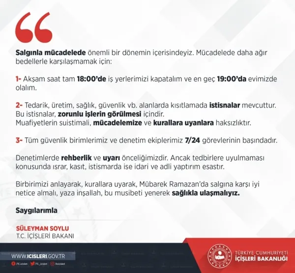 İçişleri Bakanı Süleyman Soylu'dan "Kovid-19 denetimi" açıklaması - 3
