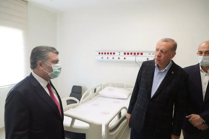 Başkan Erdoğan Sancaktepe ve Yeşilköy'deki pandemi hastanelerini inceledi