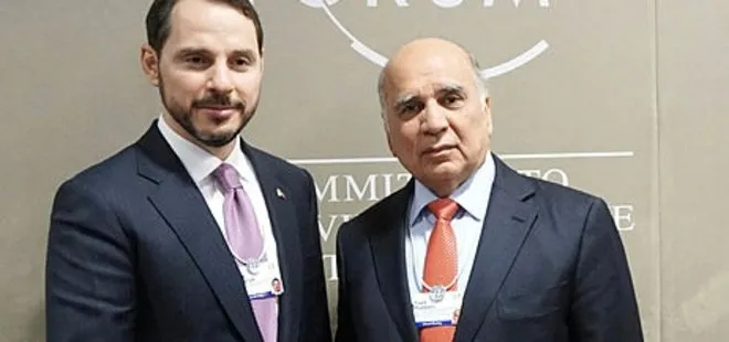 Bakan Berat Albayrak, Davos’ta Fuad Hüseyin ile görüştü
